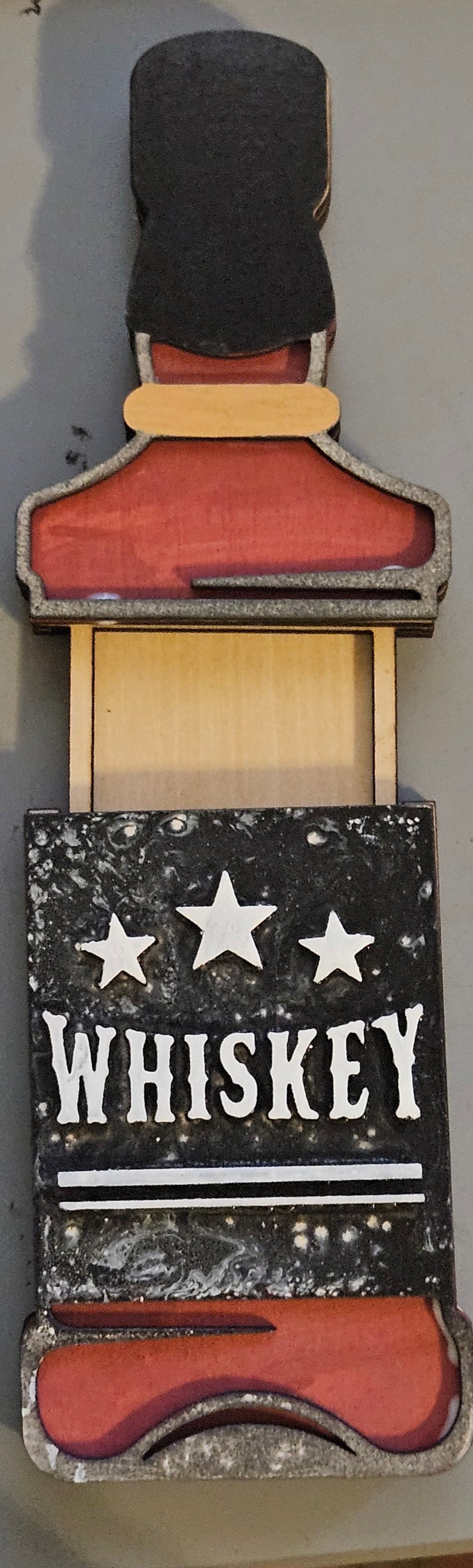 Handcrafted Whiskey Bottle Gift Card Holder