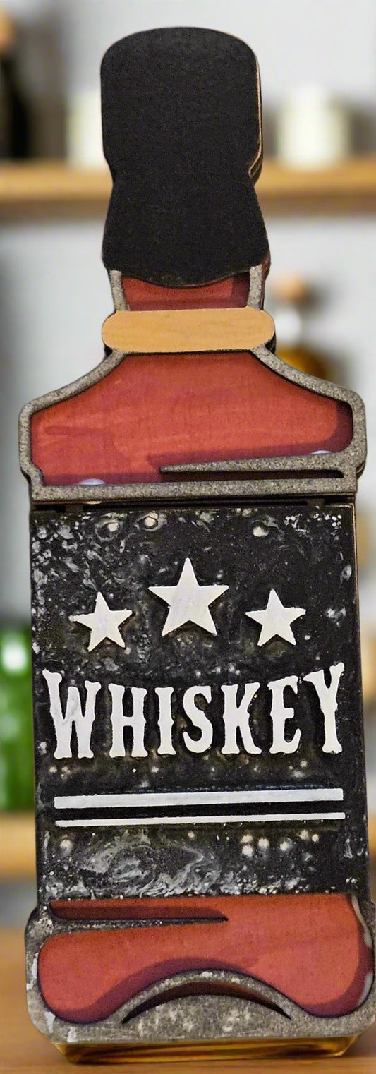 Handcrafted Whiskey Bottle Gift Card Holder