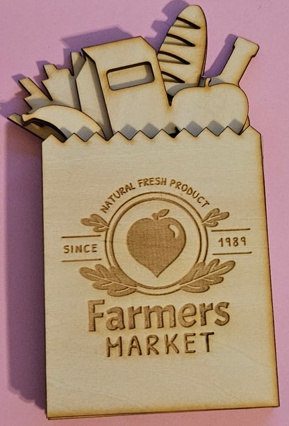 Introducing the MarketFresh™ Wooden Grocery Bag Gift Card Holder: