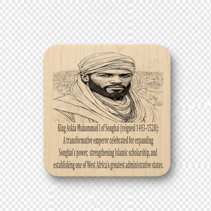 African Kings & Queens Coaster Collection – Engraved Wood Coasters