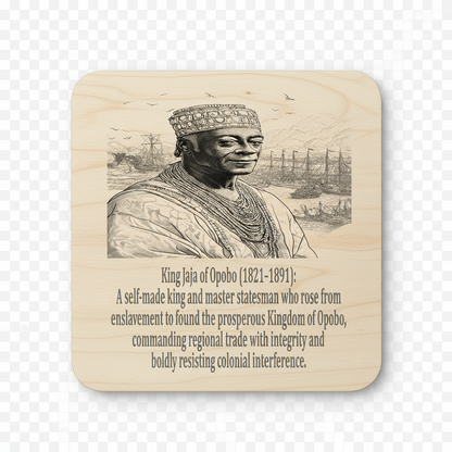 African Kings & Queens Coaster Collection – Engraved Wood Coasters