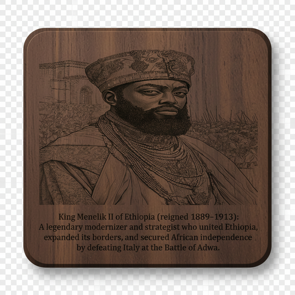 African Kings & Queens Coaster Collection – Engraved Wood Coasters