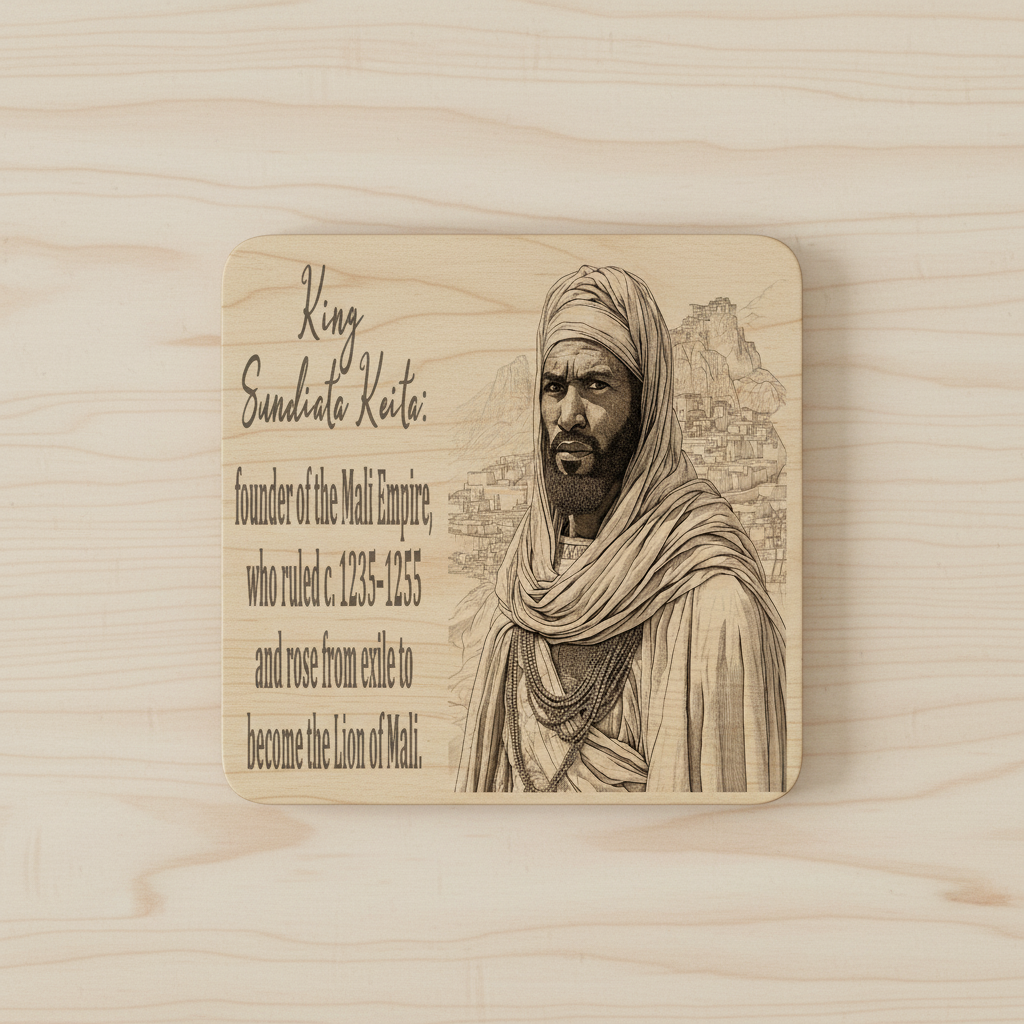 African Kings & Queens Coaster Collection – Engraved Wood Coasters