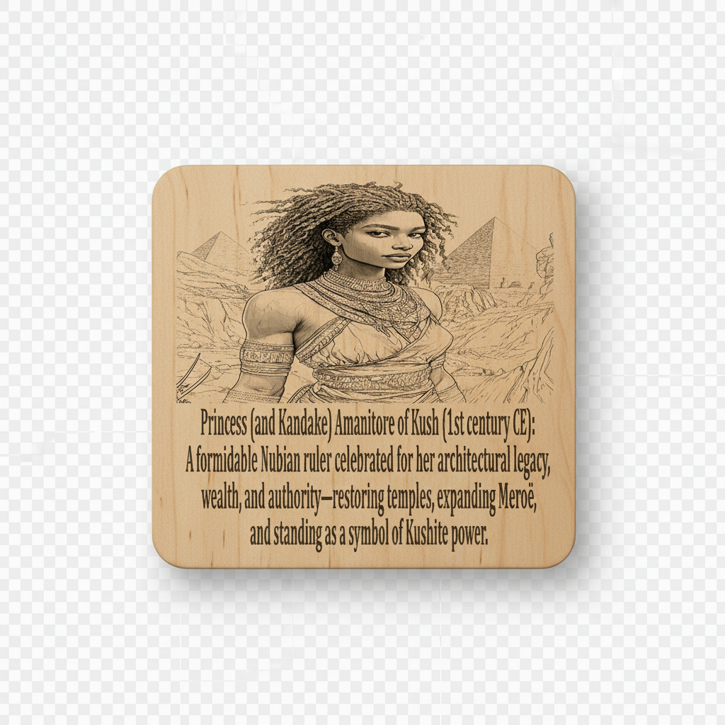 African Kings & Queens Coaster Collection – Engraved Wood Coasters
