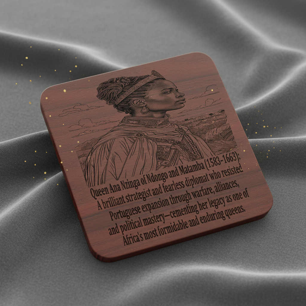 African Kings & Queens Coaster Collection – Engraved Wood Coasters