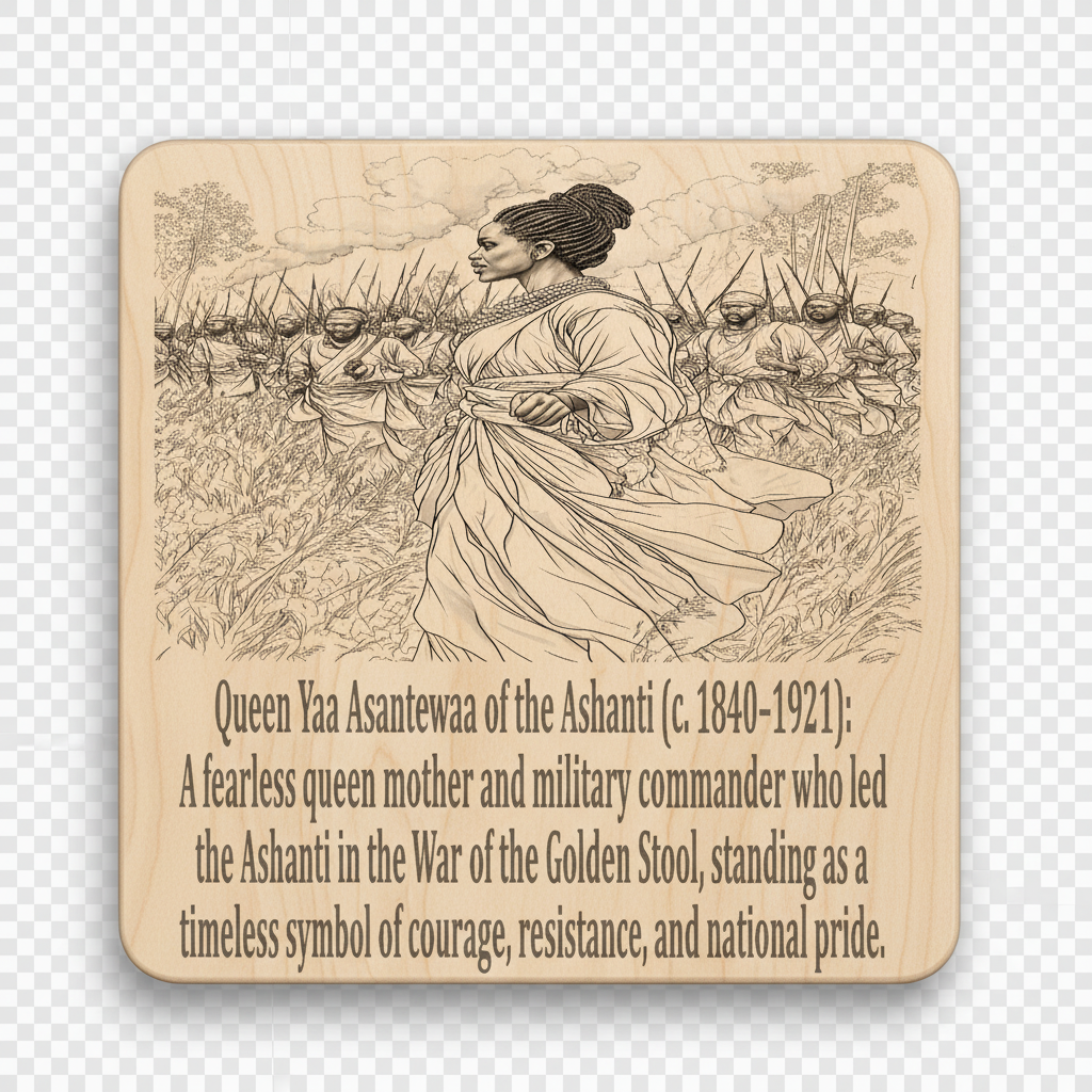 African Kings & Queens Coaster Collection – Engraved Wood Coasters