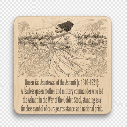 African Kings & Queens Coaster Collection – Engraved Wood Coasters
