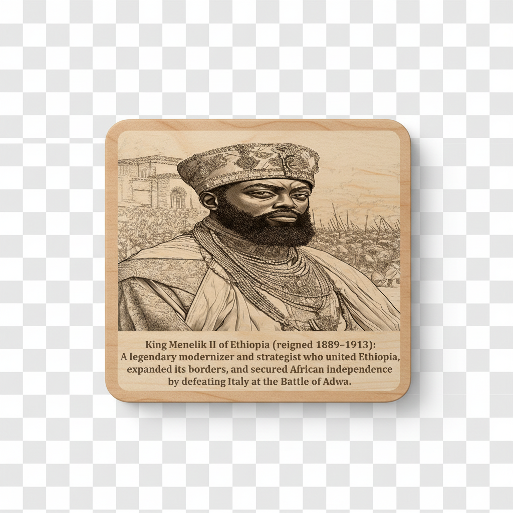 African Kings & Queens Coaster Collection – Engraved Wood Coasters